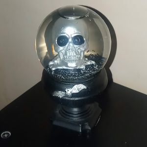 SKULL SNOW GLOBE W/TINY BATS
